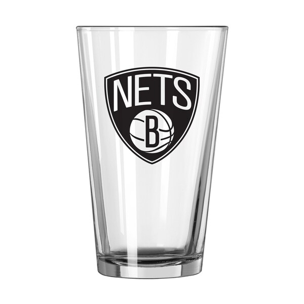 Logo Brands Brooklyn Nets 16oz Gameday Pint Glass 718-G16P-1 - main
